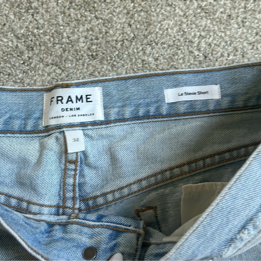Frame Denim Faded Blue Cutoff Shorts - Picture 2 of 3